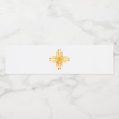 Symbool Zia Sun cadeau idee Waterfles Etiket (Enkel label)