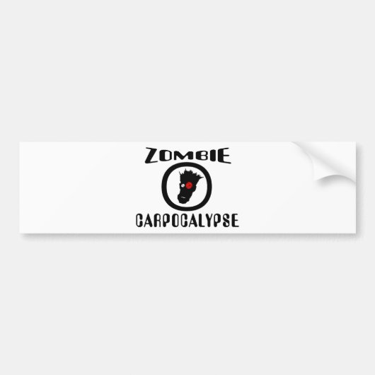 Symbool Zombie Carpocalypse Bumpersticker (Voorkant)