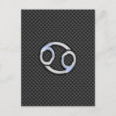 Symbool zwart symbool zwarte koolstofvezel afdrukk briefkaart (Voorkant)