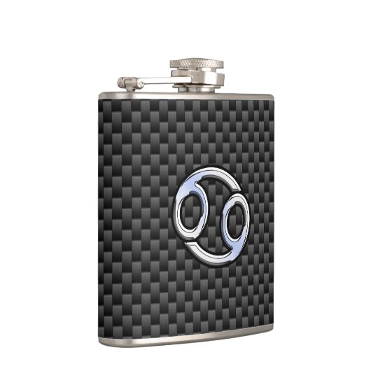 Symbool zwart symbool zwarte koolstofvezel afdrukk heupfles (Rechts)