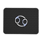 Symbool zwart symbool zwarte koolstofvezel afdrukk magneet (Horizontaal)