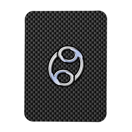 Symbool zwart symbool zwarte koolstofvezel afdrukk magneet (Verticaal)