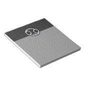 Symbool zwart symbool zwarte koolstofvezel afdrukk notitieblok (Schuin)