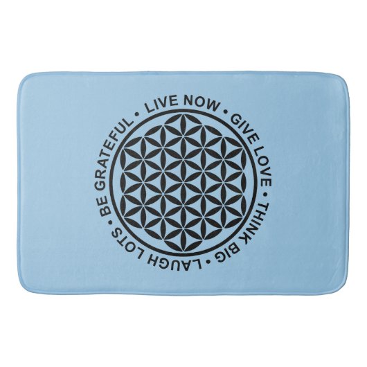 Symboolbloem - levensregels 1 badmat (Voorkant)