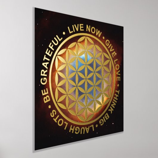 Symboolbloem - levensregels 1 folie afdrukken (Laagn)