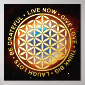 Symboolbloem - levensregels 1 folie afdrukken (Voorkant)