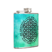 Symboolbloem - levensregels 1 heupfles (Rechts)