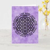 Symboolbloem - levensregels 1 kaart (Gele Bloem)