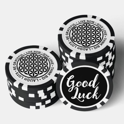 Symboolbloem - levensregels 1 poker chips (Opstapeling)