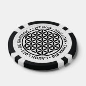 Symboolbloem - levensregels 1 poker chips (Enkel)