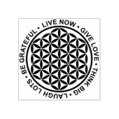 Symboolbloem - levensregels 1 rubberstempel (Afrduk)