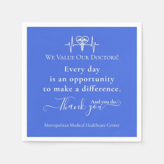 Symboolbulksgewijs voor doctorenwaardering week ge servet (Voorkant)