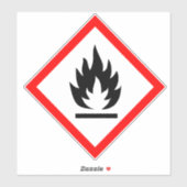 Symbooletiket brandgevaarsymbool sticker (Vel)