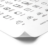 Symboolhandleiding waskamer Poster (Hoek)