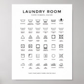 Symboolhandleiding waskamer Poster (Voorkant)