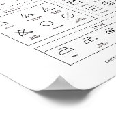 Symboolhandleiding waskamer Poster (Hoek)