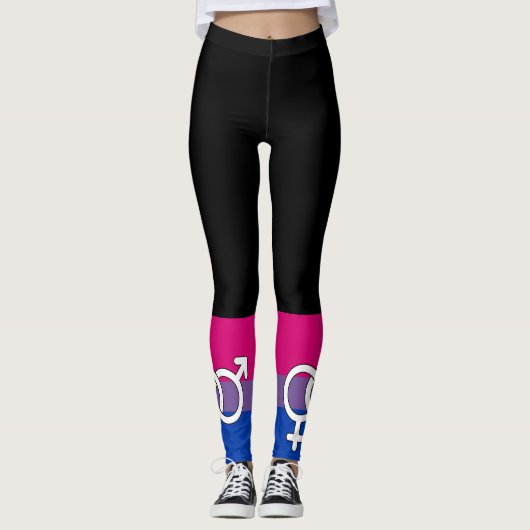 Symboolmarkering op basis van bisexual Pride Leggings (Voorkant)