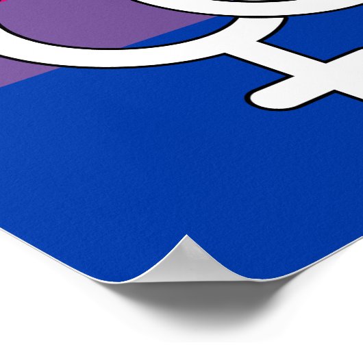 Symboolmarkering op basis van bisexual Pride Poster (Hoek)