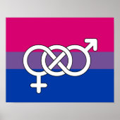 Symboolmarkering op basis van bisexual Pride Poster (Voorkant)