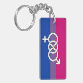 Symboolmarkering op basis van bisexual Pride Sleutelhanger (Voorkant Links)