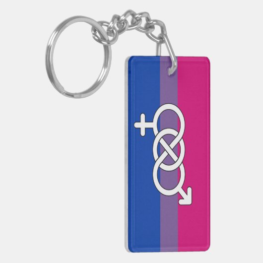 Symboolmarkering op basis van bisexual Pride Sleutelhanger (Voorkant Links)