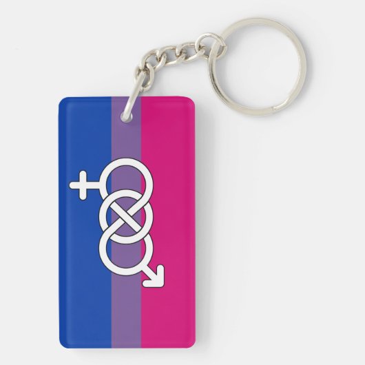 Symboolmarkering op basis van bisexual Pride Sleutelhanger (achterkant)