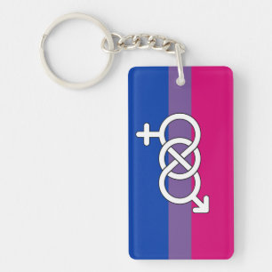 Symboolmarkering op basis van bisexual Pride Sleutelhanger
