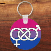 Symboolmarkering op basis van bisexual Pride Sleutelhanger (Voorkant)