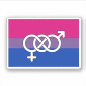 Symboolmarkering op basis van bisexual Pride Sticker (Voorkant)
