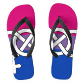Symboolmarkering op basis van bisexual Pride Teenslippers (Voetbed)