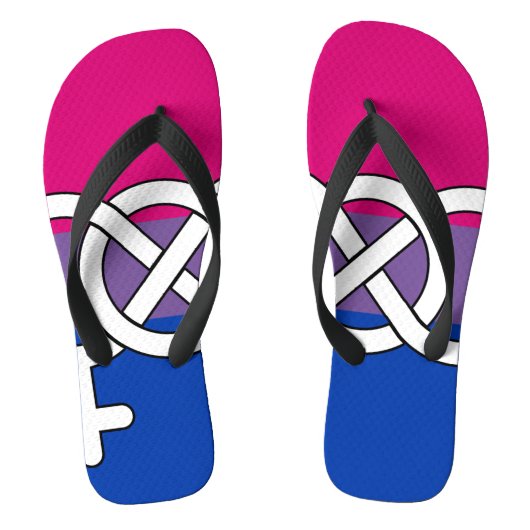 Symboolmarkering op basis van bisexual Pride Teenslippers (Voetbed)