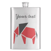 Symboolontwerp voor zwarte en rode trendelolifant flacon (Voorkant)