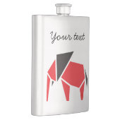 Symboolontwerp voor zwarte en rode trendelolifant flacon (Rechts)