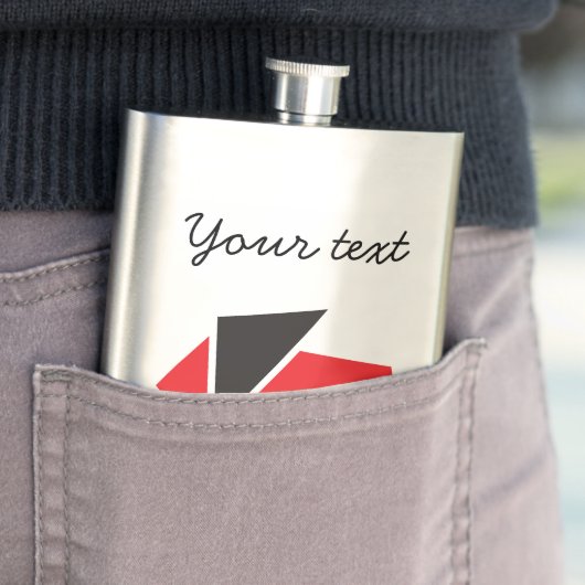 Symboolontwerp voor zwarte en rode trendelolifant flacon (Voorbeeld)