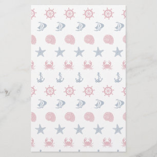 Symboolpatroon rood wit en blauw Zee Briefpapier