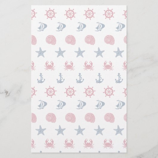 Symboolpatroon rood wit en blauw Zee Briefpapier (Voorkant)