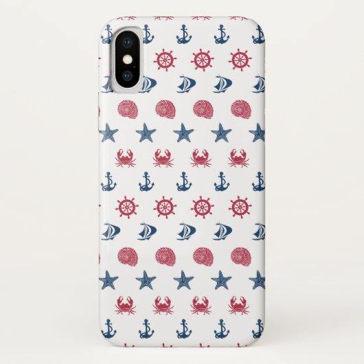 Symboolpatroon rood wit en blauw Zee Case-Mate iPhone Case (Achterkant)