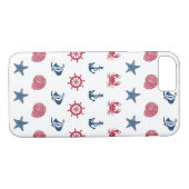 Symboolpatroon rood wit en blauw Zee Case-Mate iPhone Case (Achterkant (Horizontaal))