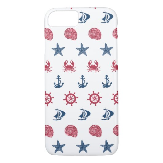 Symboolpatroon rood wit en blauw Zee Case-Mate iPhone Case (Achterkant)