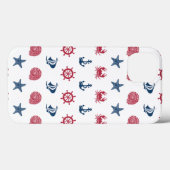 Symboolpatroon rood wit en blauw Zee Case-Mate iPhone Case (Achterkant (horizontaal))