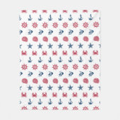 Symboolpatroon rood wit en blauw Zee Fleece Deken (Voorkant)