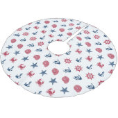 Symboolpatroon rood wit en blauw Zee Kerstboom Rok (Gekanteld)