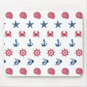 Symboolpatroon rood wit en blauw Zee Muismat (Voorkant)