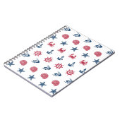Symboolpatroon rood wit en blauw Zee Notitieboek (Linkerzijde)