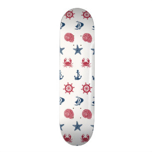 Symboolpatroon rood wit en blauw Zee Persoonlijk Skateboard