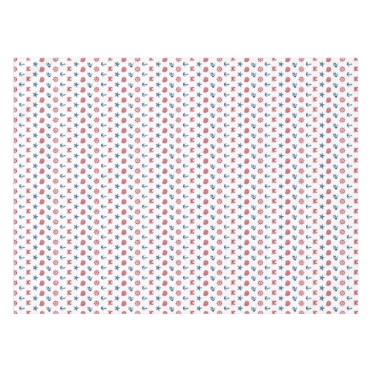 Symboolpatroon rood wit en blauw Zee Tafelkleed (Voorkant (Horizontaal))