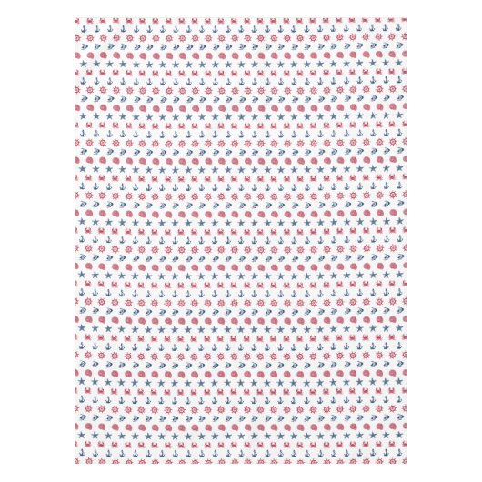 Symboolpatroon rood wit en blauw Zee Tafelkleed (Voorkant)