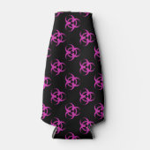 Symboolpatroon roze en zwart flesjeskoeler (Voorkant)