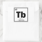 Symboolscheikundeformules terbium rechthoekige sticker (Tas)