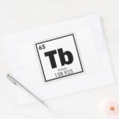 Symboolscheikundeformules terbium rechthoekige sticker (Envelop)